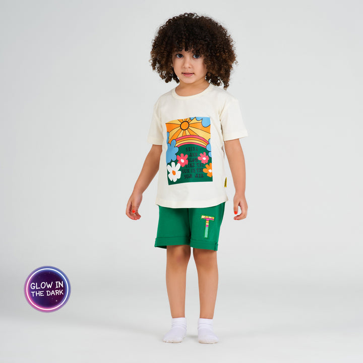 Girls long sleeve pajama offwhite