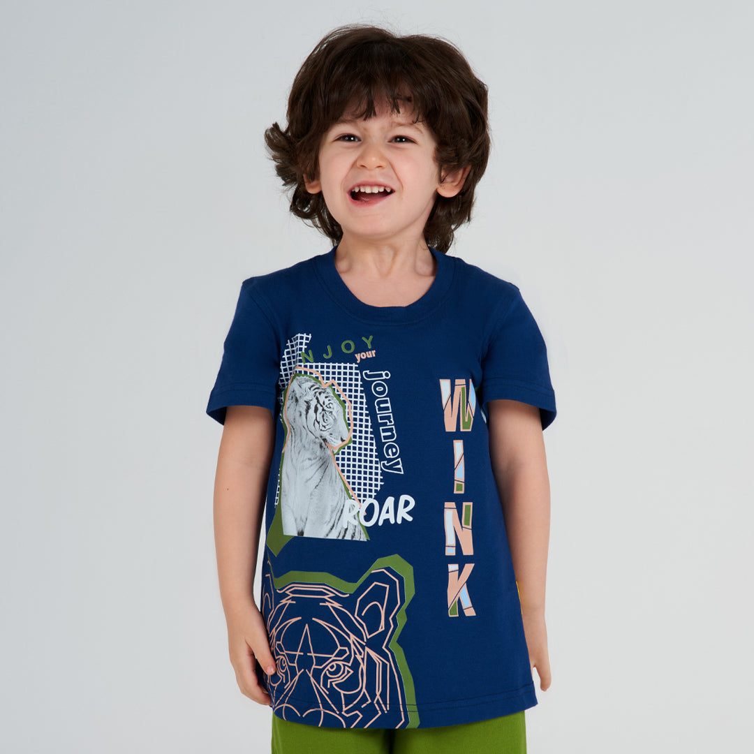 Boys long sleeve pajama navy
