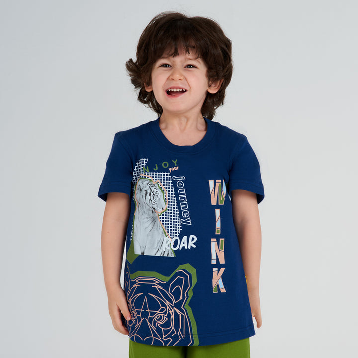 Boys long sleeve pajama navy