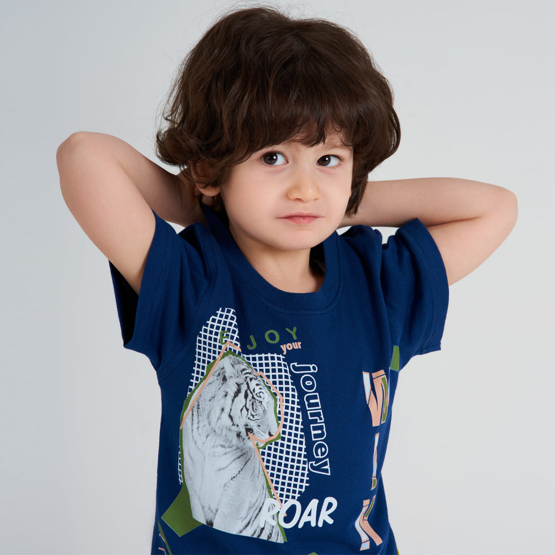 Boys long sleeve pajama navy