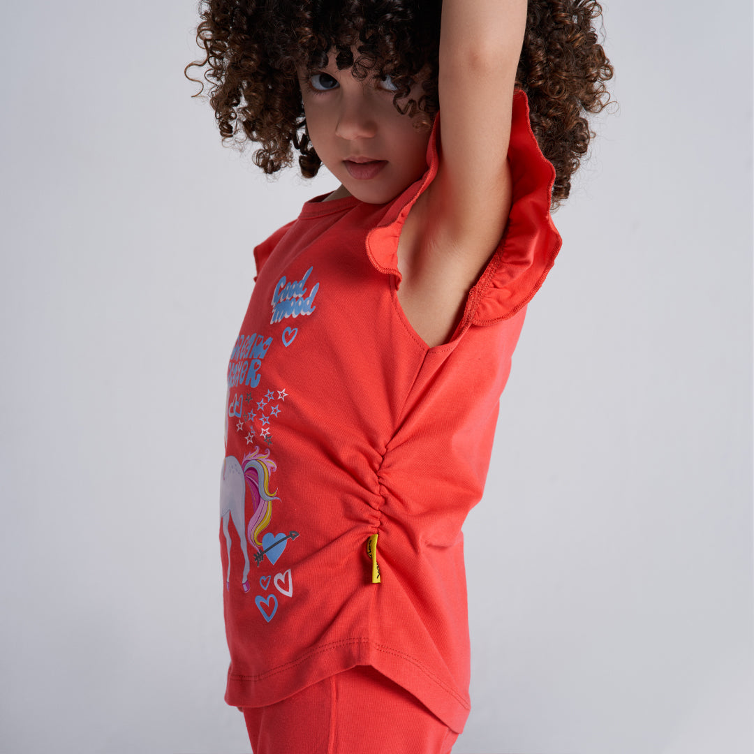 NEON Girls' short sleeve pajama