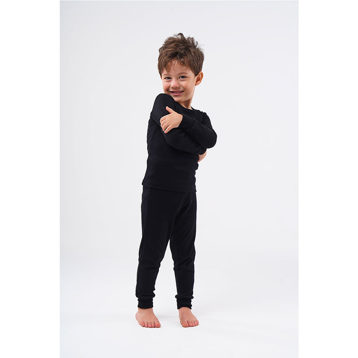 thermal set boys-t-shirt&pants balck ( 2-6 Years)