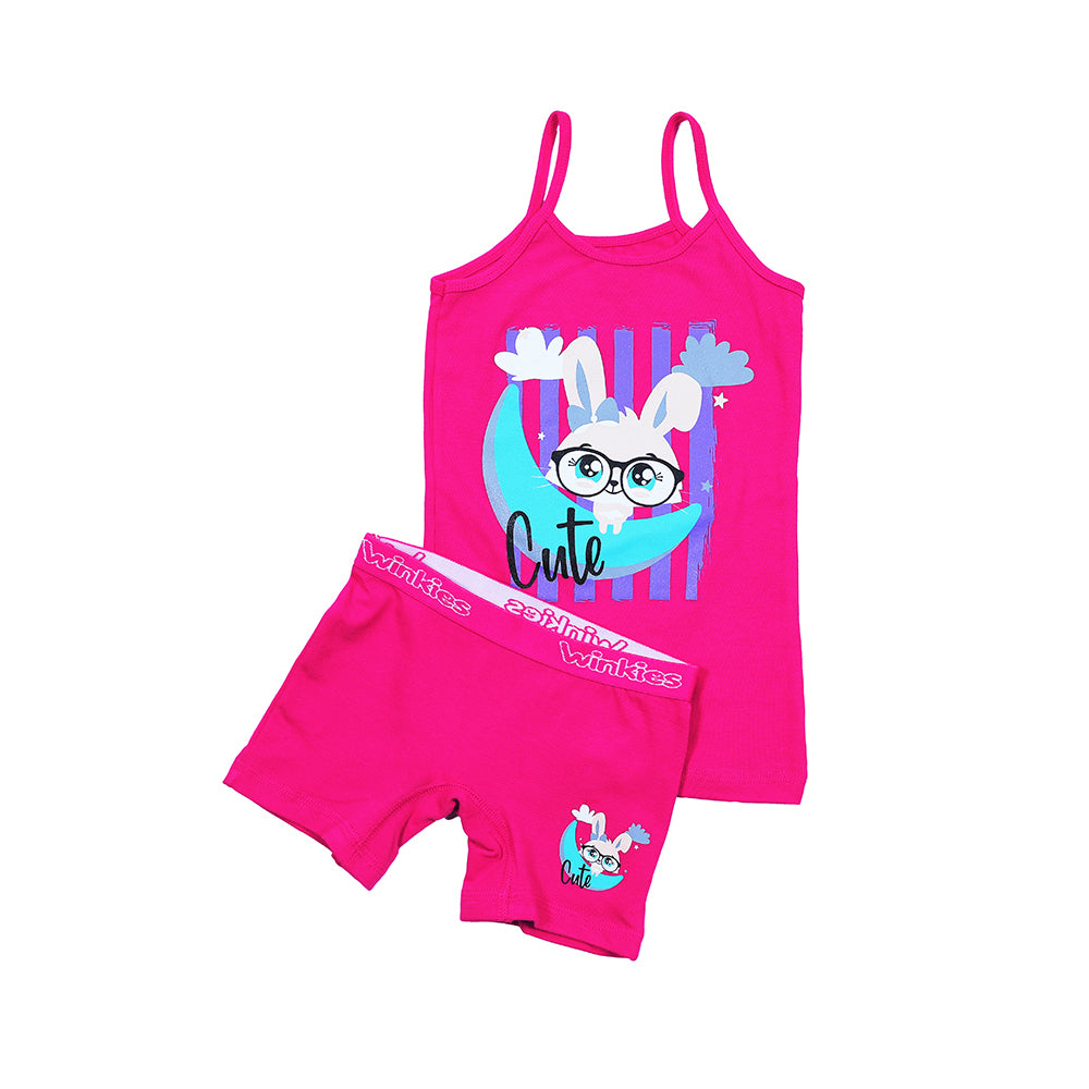 set girls neon top +short pack of 2