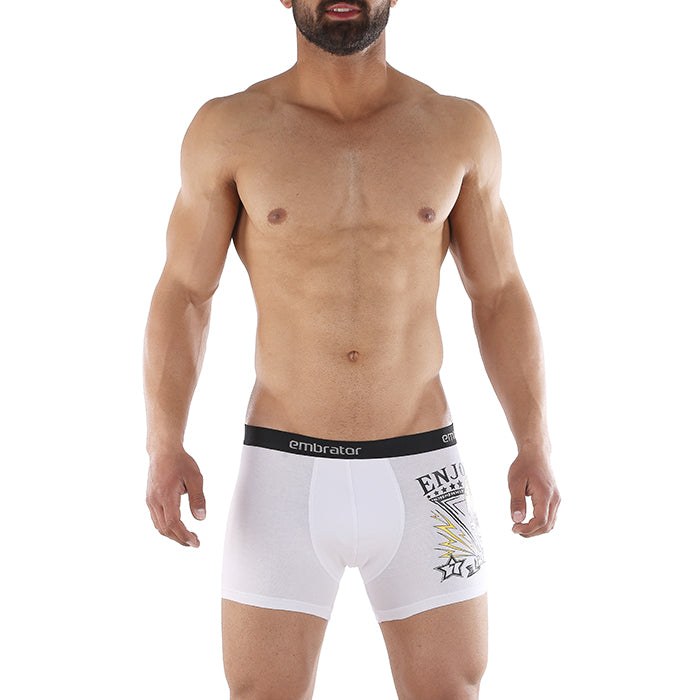 Printed sport half shorts  White