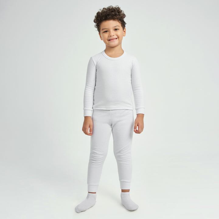 thermal set boys-t-shirt&pants white
