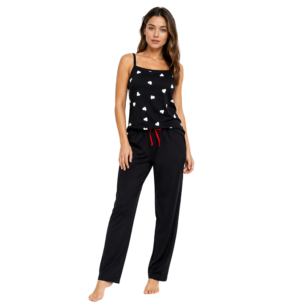 pajama Top+ pants Black