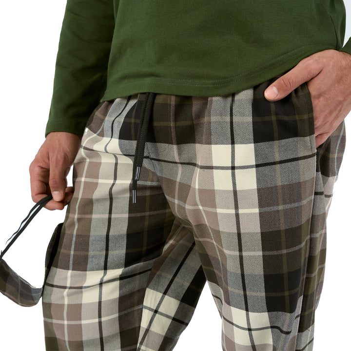 WOVEN PAJAMA Winter BUTTOMED COLLAR