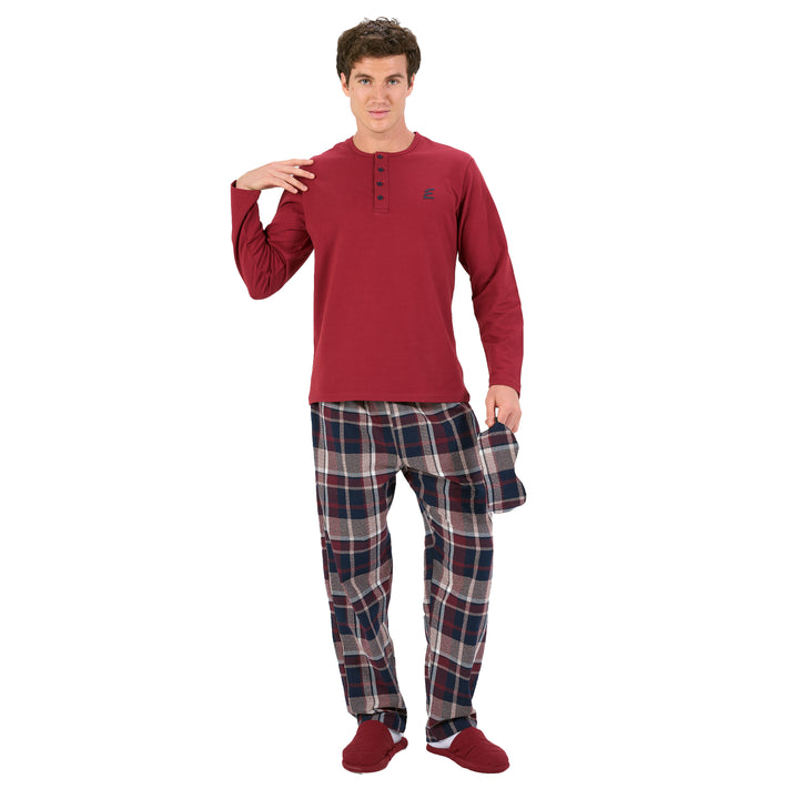 WOVEN PAJAMA Winter BUTTON PLACKET