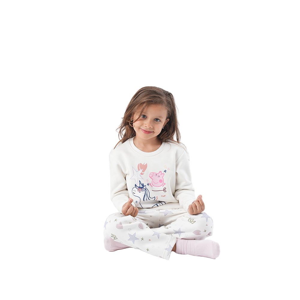 Pajama Set Girls Winter offwhite