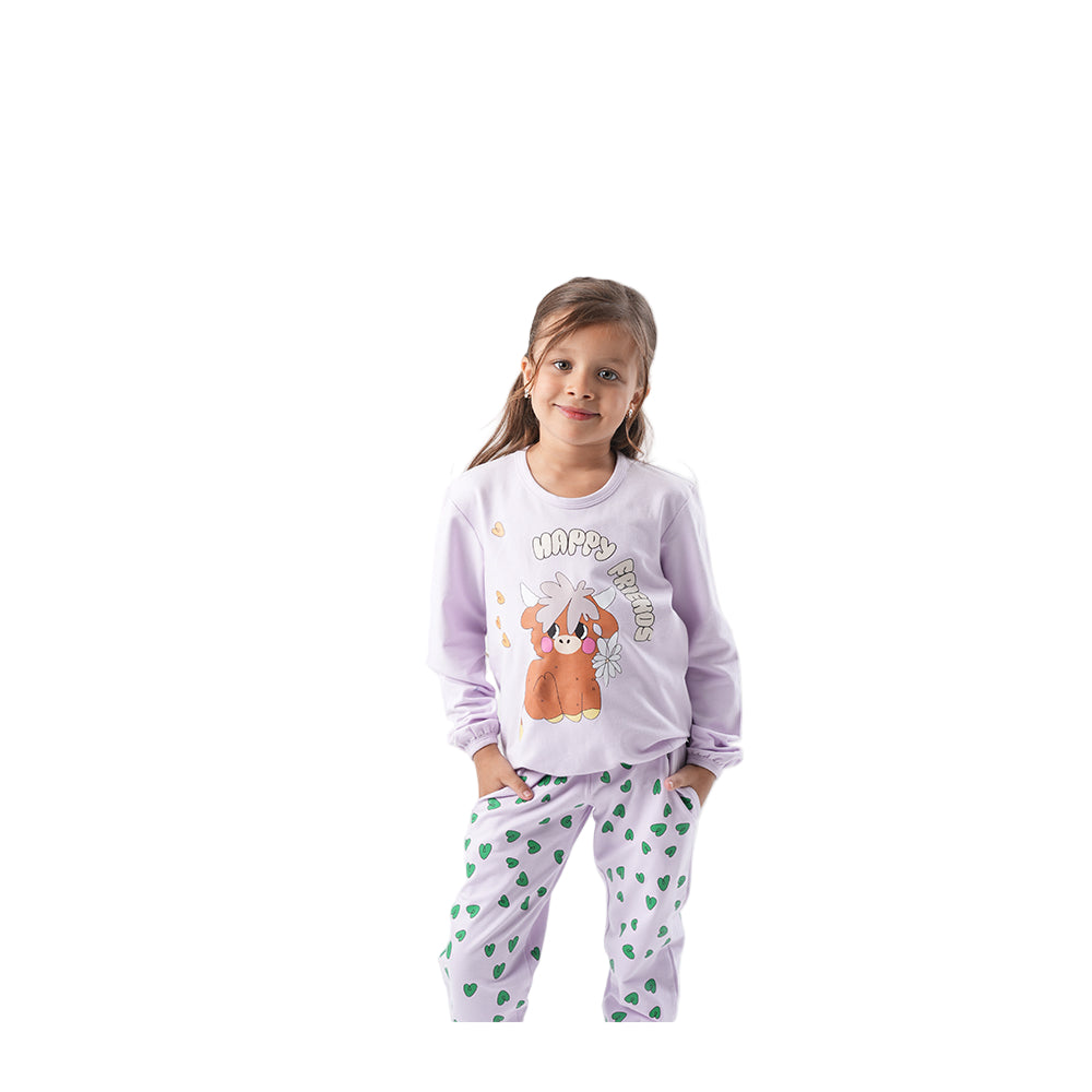 Pajama Set Girls Winter purple