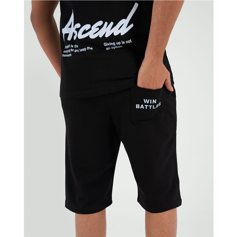 set summer T-shirt &amp; Short  (Black)