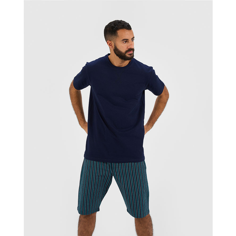 WOVEN PAJAMAS Short (Navy)