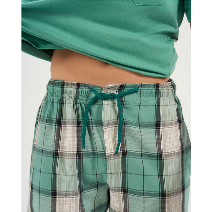 Woven Pajamas Pants (Green)