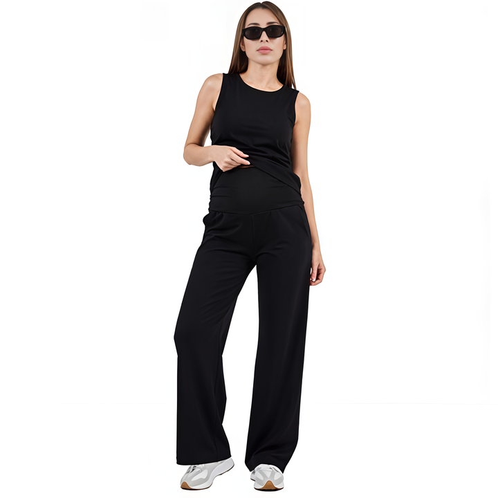 pajama Cut+ pants Wide Lege Black