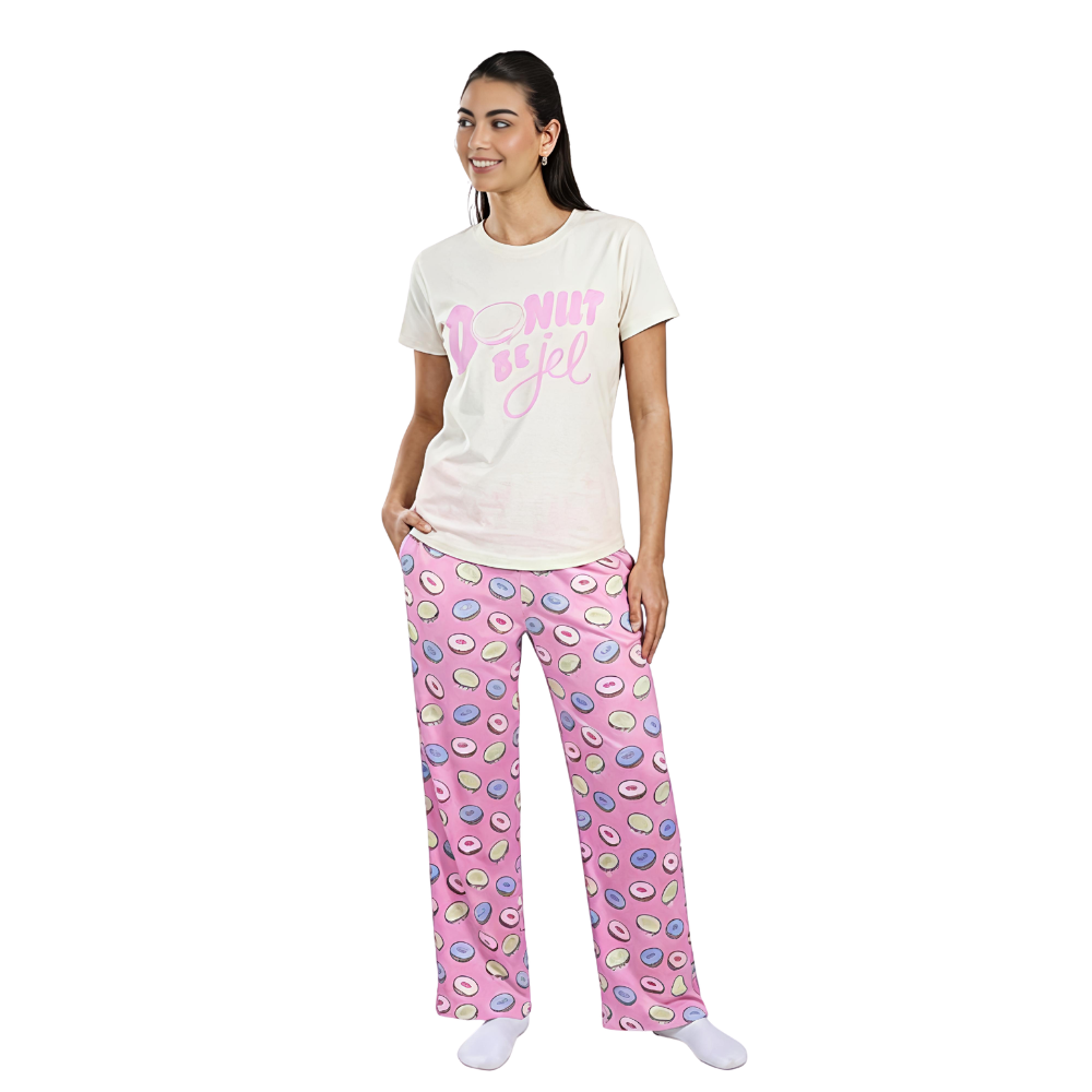 pajama Top+ pants Beige