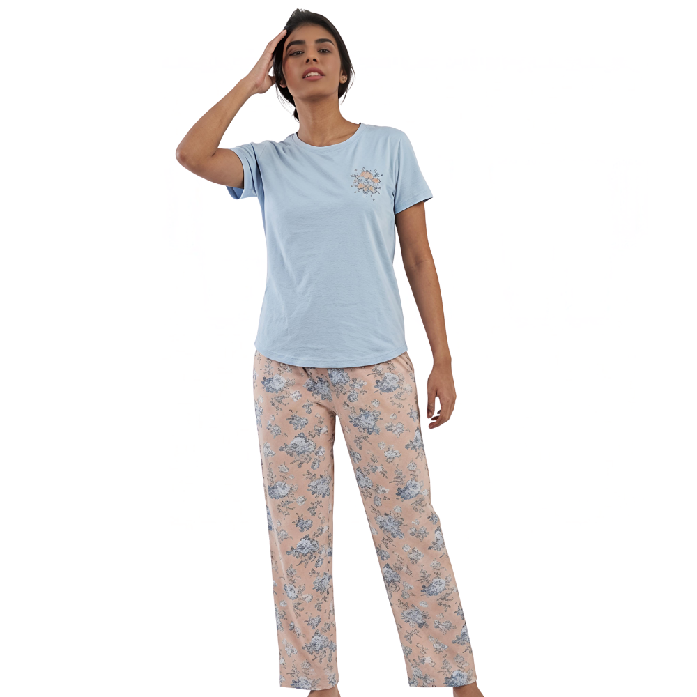 pajama Top+ pants Light Blue
