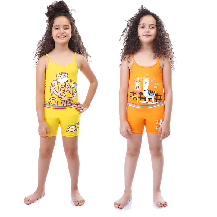 set girls top +short pack of 2