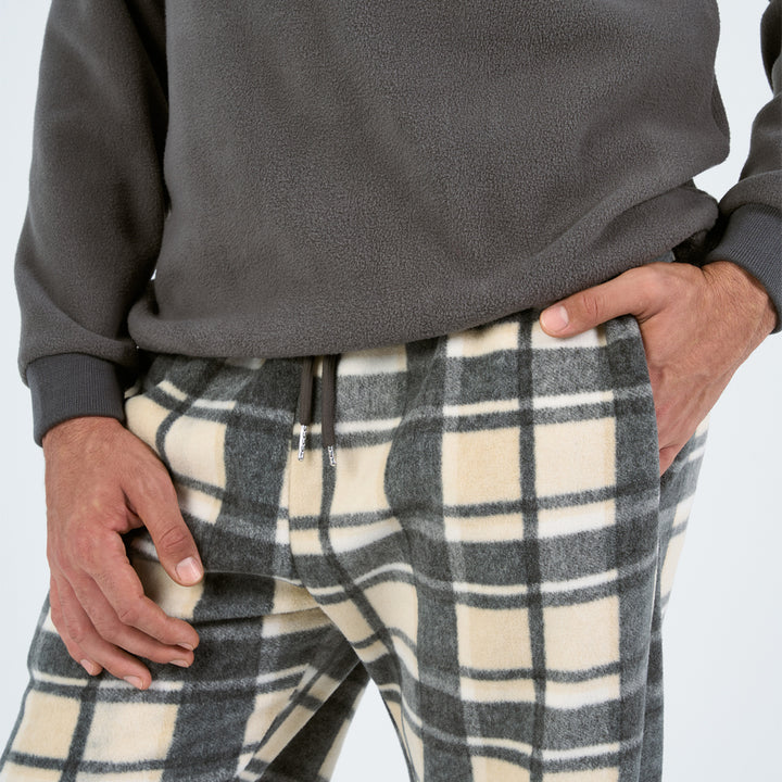 WOVEN PAJAMA Winter POLAR FLEECE + WOVEN PANTS