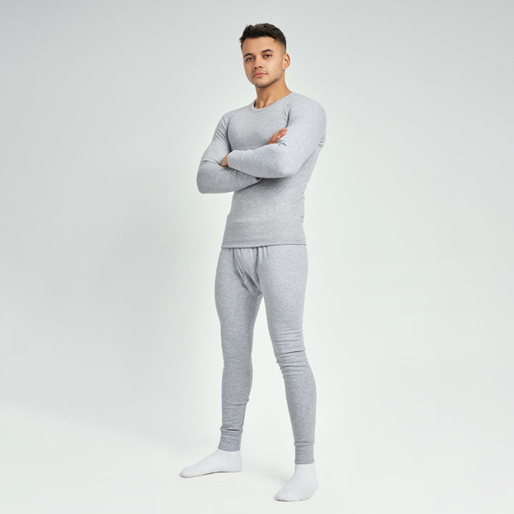 Hot man Thermal set Grey Melange medium warmth