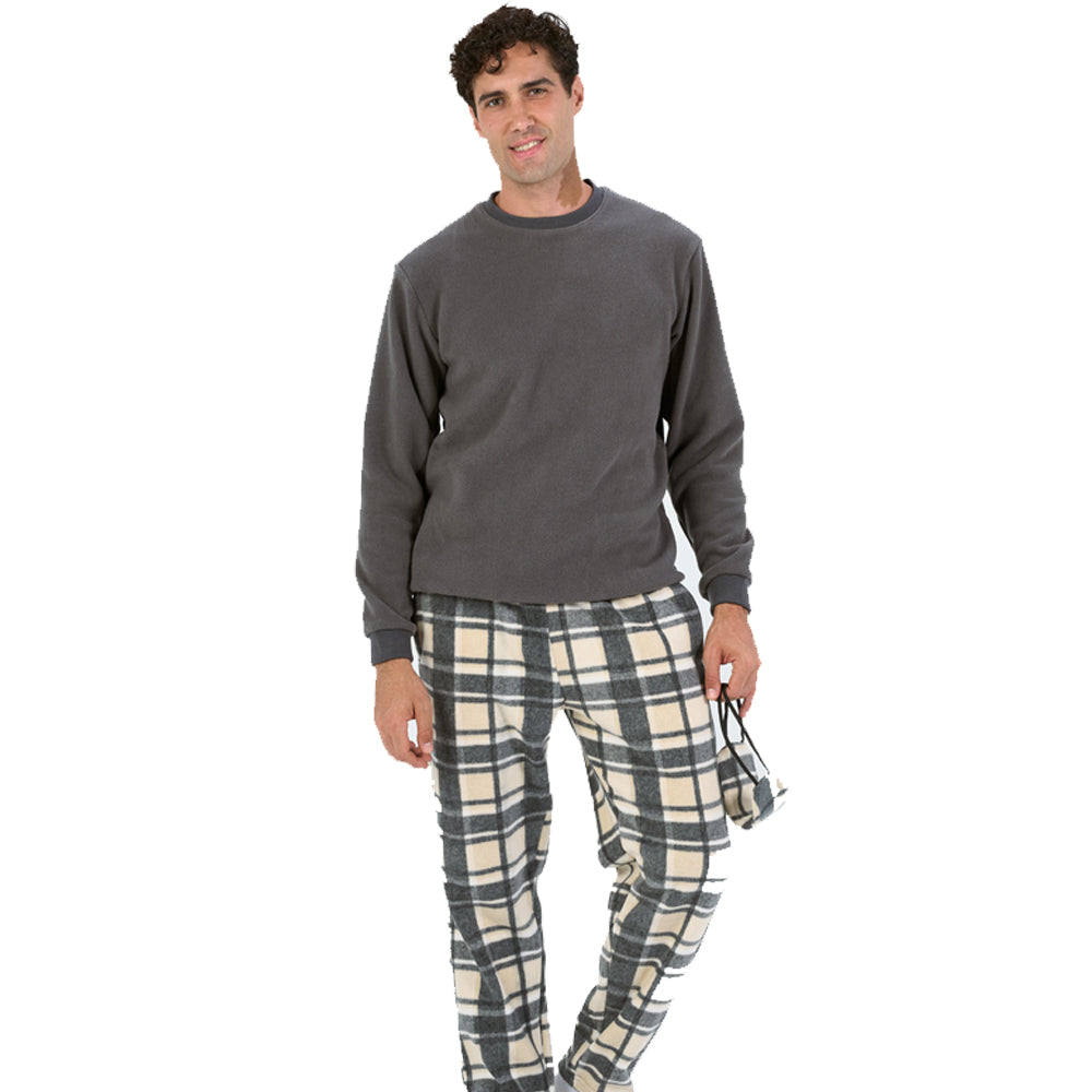 WOVEN PAJAMA Winter POLAR FLEECE + WOVEN PANTS