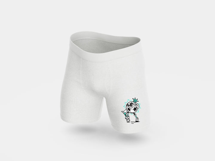 Sport Printed  boxers White