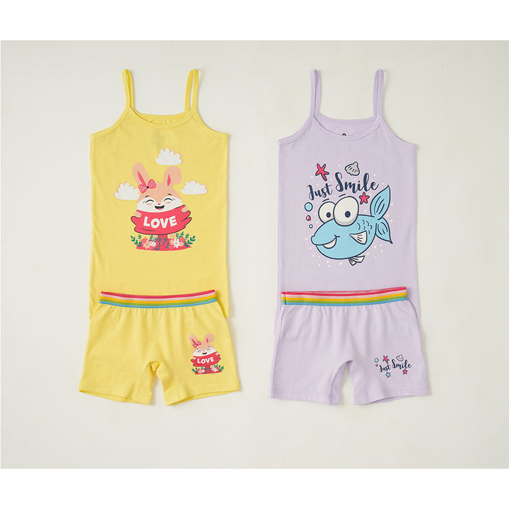set girls top +short pack of 2