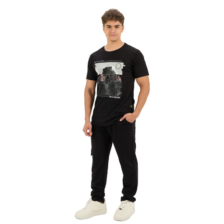 set summer T-shirt &amp; pants (Black)