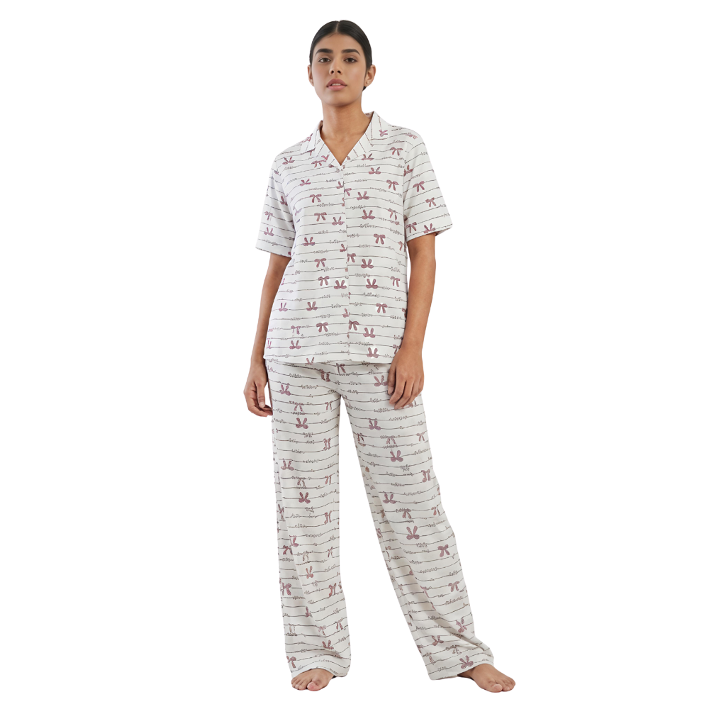 pajama Top+ pants offwhite