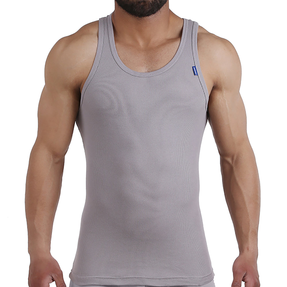 فانلة حمالة مضلع-DERBY SINGLET لون رمادي embrator
